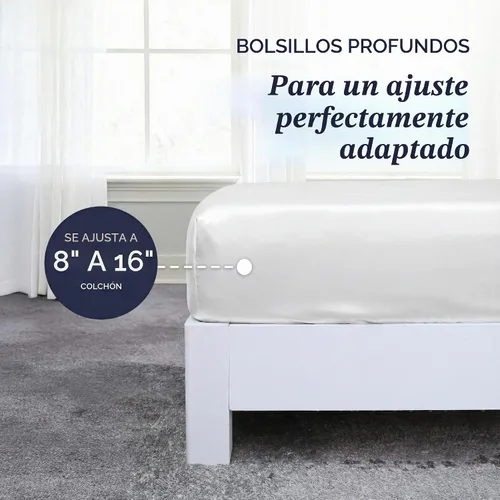 Vista 7 de Beckham Hotel Collection Juego de 4 almohadas alternativas de plumón y sábanas de algodón, 4 piezas, bolsillo profundo de 16 pulgadas, 2 fundas