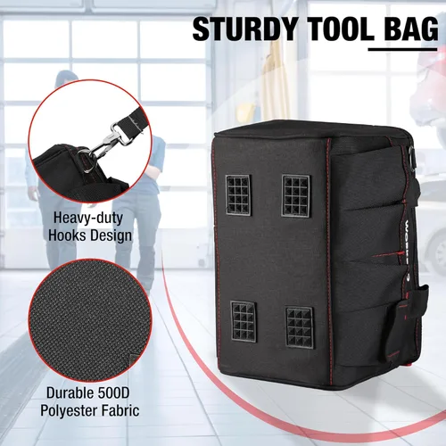 Vista 4 de Workpro W081020A - Bolsa para herramientas de almacenamiento con boca ancha (12 pulgadas)