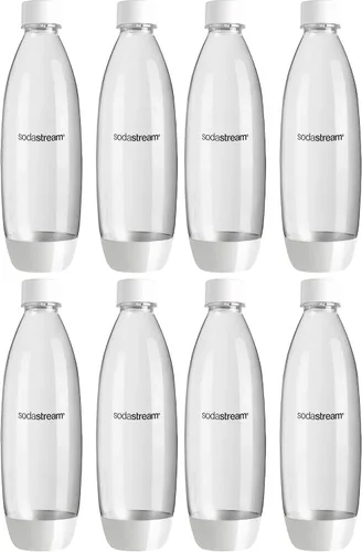Vista 8 de SodaStream 1L Paquete doble de botellas delgadas aptas para lavavajillas (blanco)
