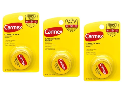 Vista 6 de Carmex Bálsamo labial clásico medicado, 0.25 oz (paquete de 2)