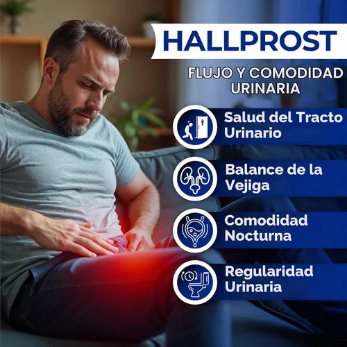 Vista 4 de Hallusa Natural Próstata Inflamada - Prostatitis - Pastillas para la próstata - HALLPROST 60 CAPSULAS
