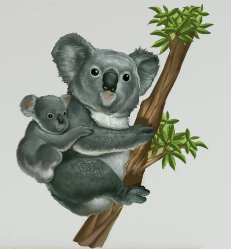 Vista 7 de Calcomanías de pared de animales de la selva para habitaciones de niños, idea de decoración de safari, león, gorila, koala, panda, calcomanías