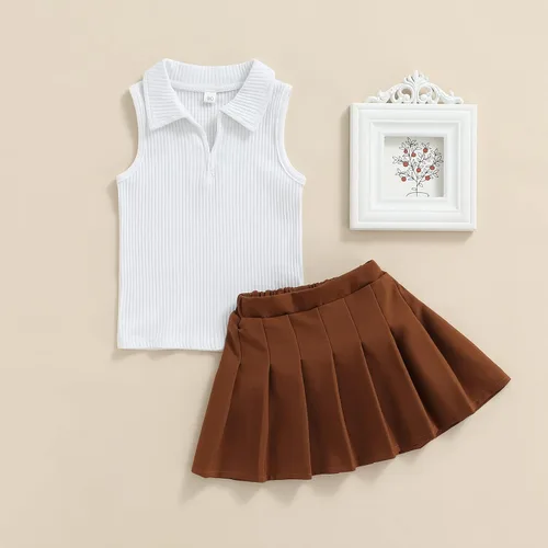 Vista 183 de TheFound Trajes de verano para niñas pequeñas, sin mangas, de punto acanalado, halter, pantalones cortos, ropa para recién nacidos, conjunto de 3