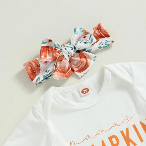 Vista 96 de Sejardin Ropa de verano para bebé y niña, recién nacida, manga corta, con letras, mameluco elástico con diadema