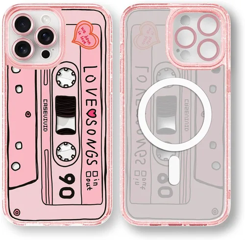 Vista 20 de Compatible para iPhone 13 Funda Bonita Estética - Funda para Teléfono Rosa con Purpurina con Protector de Cámara - Diseño de Cubierta