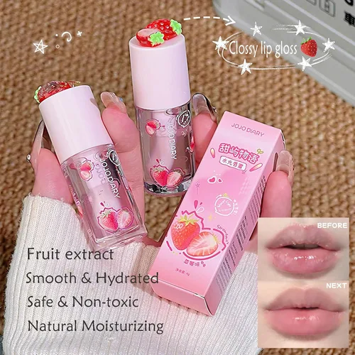 Vista 3 de Juego de 4 aceites hidratantes para brillo labial, brillo