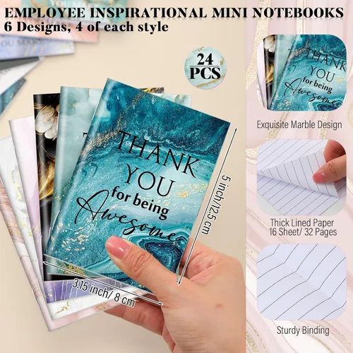 Vista 2 de Kosiz 48 piezas de regalo de agradecimiento a los empleados, cuadernos inspiradores a granel y juego de bolígrafos, cuadernos motivacionales
