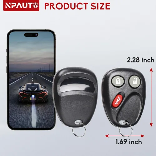 Vista 7 de NPAUTO Llave con mando a distancia Compatible con Chevy Trailblazer GMC Envoy 2002 2003 2004 2005 2006 2007 2008 2009, Buick Rainier 04-07, Isuzu