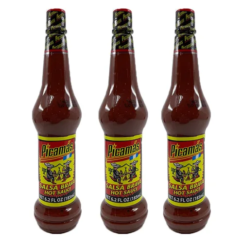 Vista 5 de PICAMAS - Salsa Brava picante verde de 6.2 onzas botellas (paquete de 3)