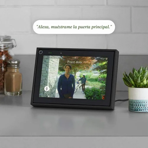 Vista 5 de Facebook Portal Mini - Pantalla táctil de 8 pulgadas de llamadas inteligentes con Alexa - Negro