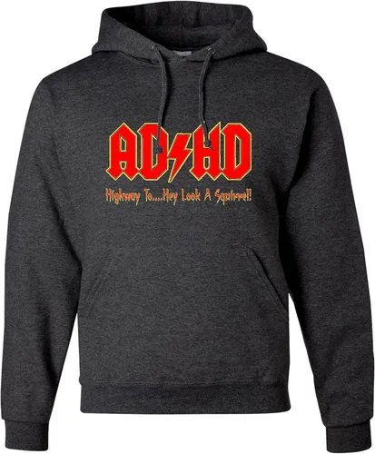 Vista 71 de Go All Out Sudadera con capucha para hombre y mujer con texto en inglés "Highway To Hey Look A Squirrel
