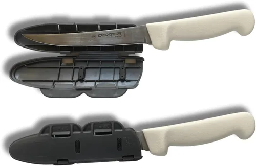 Vista 2 de Blade Guard™ Protector de hoja de cuchillo de cocina con bloqueo (gris, 6 pulgadas)