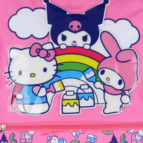 Vista 3 de Sanrio Mochila Hello Kitty y sus amigos Kuromi My Melody - Mochila escolar de 16 pulgadas
