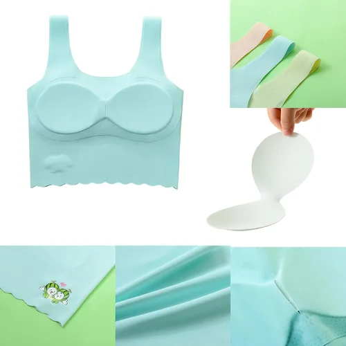 Vista 6 de Girls Training Bra-Racerback Sports Seamless Bras, Teen Bra Comfort Seamless, Girls Bra with Removable Mini-A Cup Pad