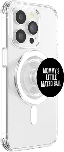 Vista 3 de Funny Mommy's Little Matzo Ball Jewish Hanukkah PopSockets MagSafe PopGrip para iPhone