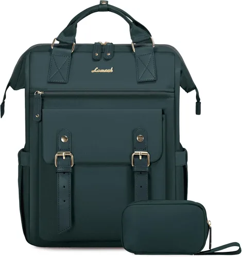 Vista 22 de LOVEVOOK - Mochila para laptop, para viaje de trabajo, bolso de enfermera, profesor, médico, viajero, para computadora de negocios, mochila