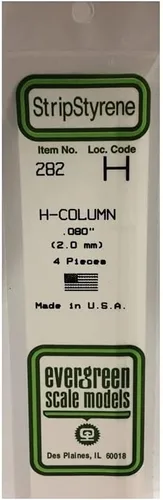 Vista 2 de Evergreen Escala Modelos H-Columna .080" (4), EVG282