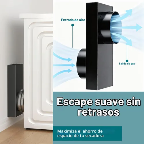 Vista 4 de 84049 Periscope - Ventilación de secadora de acero inoxidable mejorado, ajustable de 0 a 5 pulgadas, conector telescópico de ventilación