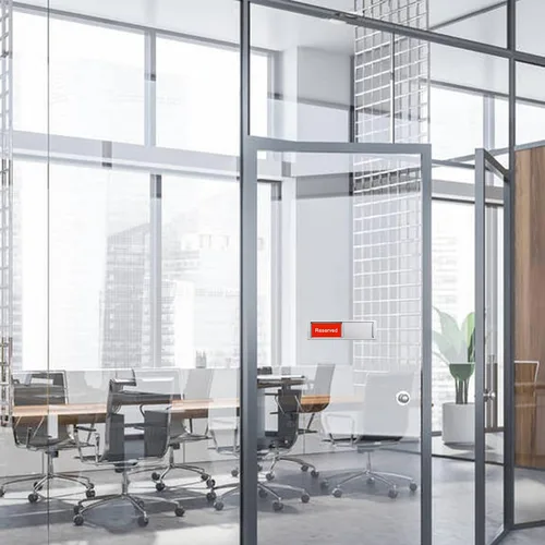 Vista 5 de Letrero de privacidad disponible con reserva, señal de habitación libre/ocupada para oficina en casa, baño, sala de conferencia, hoteles, hospital