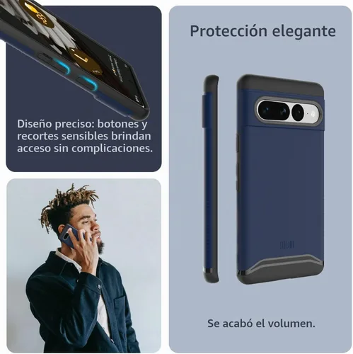 Vista 4 de TUDIA Merge - Funda diseñada para Google Pixel 7 Pro (2022), color azul índigo