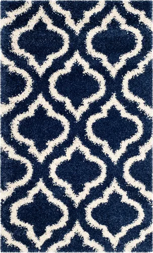 Vista 23 de SAFAVIEH Hudson Shag Collection - Alfombra decorativa de 2 x 3 pies, diseño marroquí, color gris y marfil, no desprende pelusa y de fácil cuidado, 2
