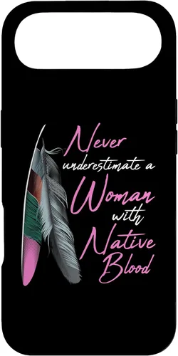 Vista 27 de Funda para iPhone 17 con texto en inglés "Native American Indian A Woman with Native Blood