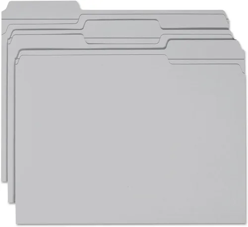 Vista 3 de SMD12334 SMEAD 12334 - Carpetas de archivos de color gris con pestaña reforzada