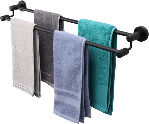 Vista 17 de TocTen Barra Doble para Toallas de Baño - Toallero de Acero Inoxidable SUS304 Reforzado para Baño, Accesorios de Baño Barra Doble para Toallas