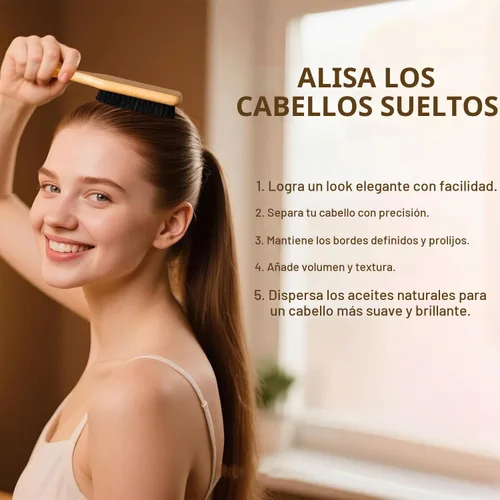 Vista 4 de SWEET VIEW Cepillo de cera para el cabello y cerdas de jabalí