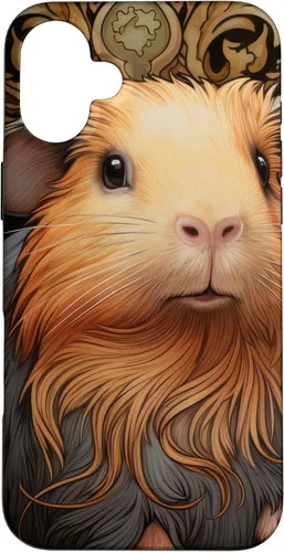 Vista 22 de iPhone 16 Guinea Pig Art Nouveau Abstract Case