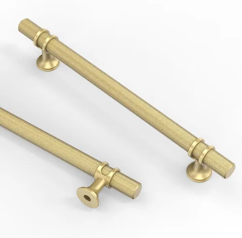 Vista 34 de Asidrama - Paquete de 10 manijas para gabinete de cocina de 3 pulgadas (76mm) de color negro mate y bronce champán, tiradores para gabinete