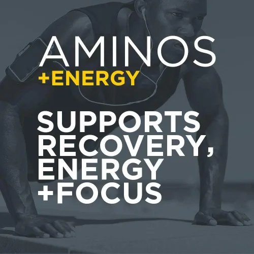 Vista 6 de Purbolics Aminos + Energía Apoya la recuperación, la energía y la concentración 95 mg de cafeína, 0 calorías y 60 porciones (azul acero)