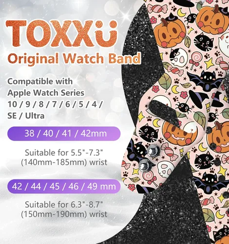 Vista 4 de Banda de Reloj para Festividades Compatible con Apple Watch Series 11 10 9 8 7 6 5 4 3 Ultra SE para Mujeres y Hombres, Elegante y Divertida Banda