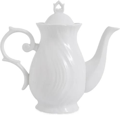 Vista 10 de Tetera de cerámica Agyiuns, tetera de porcelana con tapa, 38.8 Oz para té, leche, café, té de flores (Azul)