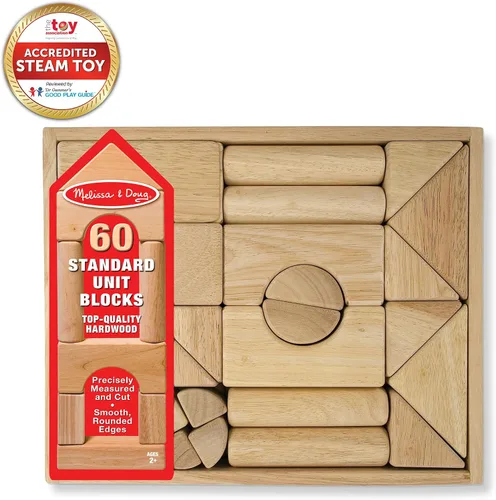 Vista 3 de Bloques para armar lisos de madera Melissa & Doug, Estándar, 1, Multicolor/Ninguno