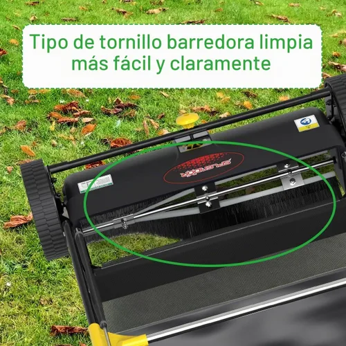 Vista 7 de SPLENDOR LS-650A2 - Barredora de césped de 26 pulgadas para caminar y empujar, barredora de jardín, barredora de caminos