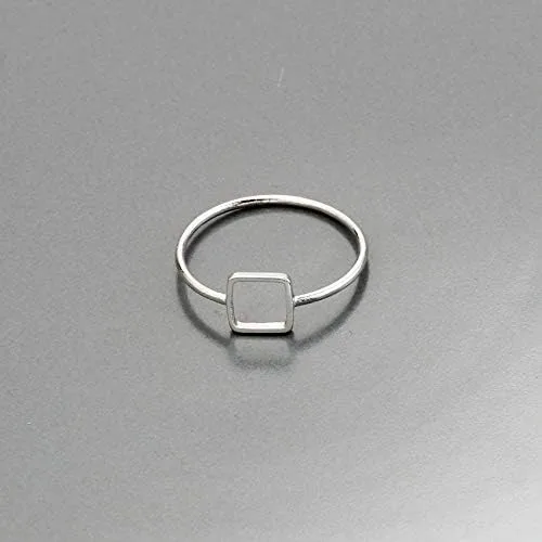 Vista 5 de LOYJOY Geometric Square Midi Rings For Women Men Jewelry Minimalist Anillos Gold Color Stacking Rings Bisuteria Anel