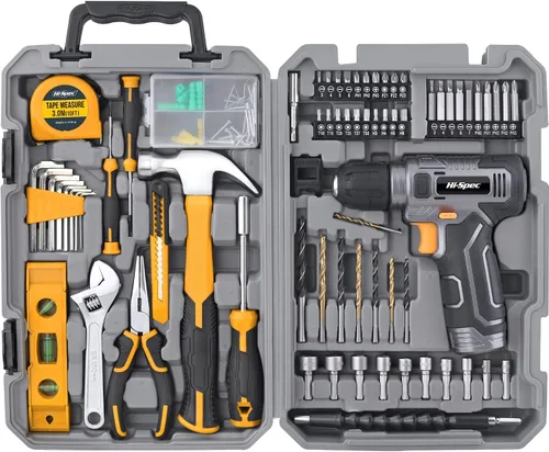 Vista 11 de Hi-Spec Juego de taladro inalámbrico de 8 V y kit de herramientas de Rosa