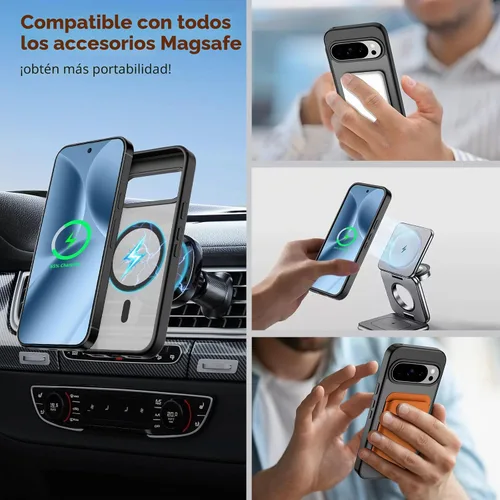 Vista 3 de SUPFINE Funda magnética para Google Pixel 10 Pro XL con protector de pantalla (imanes integrados) (protección contra caídas de grado militar)