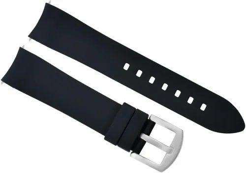 Vista 2 de Ewatchparts Correa de goma de silicona con extremo curvado, 0.709 in, 0.748 in, 0.787 in, 0.827 in, 0.866 in, 0.945 in, compatible con etiqueta HEUER
