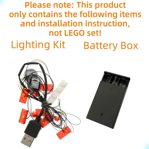 Vista 2 de GEAMENT Kit de luces de bloques de versión mejorada para el modelo de construcción Creator Expert Ford Mustang, compatible con el auto Lego 10265
