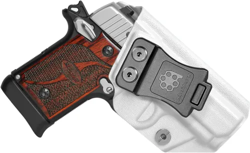 Vista 8 de Funda P238 IWB Kydex Holster Fit: Pistola Sig Sauer P238 - Transporte oculto en la cintura interior - Inclinación ajustable y retención 'Posi-Click