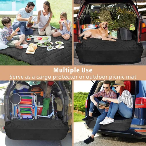 Vista 6 de F-color Forro de Carga SUV para Perros - Forro de Carga para Mascotas Impermeable, Cómoda Cubierta de Carga para Perros con Protector de Solapa
