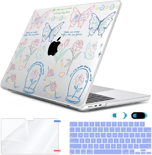 Vista 41 de Compatible con MacBook Air 2026 2025 2024-2022 de 13.6 pulgadas M5 A3449 M4 A3240 M3 A3113 M2 A2681 con Touch ID, carcasa rígida de plástico, hoja
