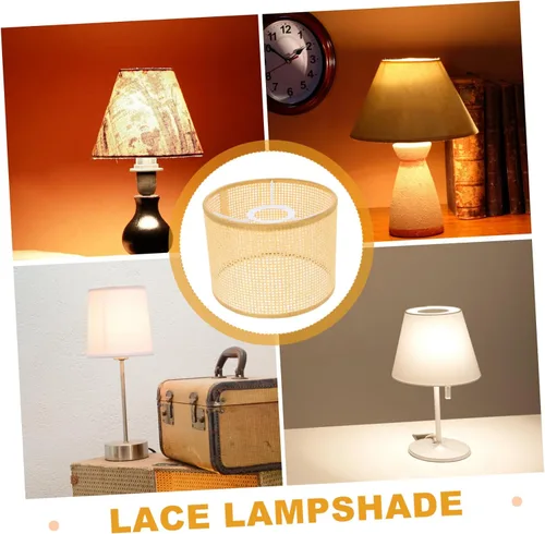Vista 3 de Yardwe Pantalla de lámpara colgante tejida de ratán bohemio cubierta de lámpara colgante cubierta de luces de techo de granja cubierta de lámpara