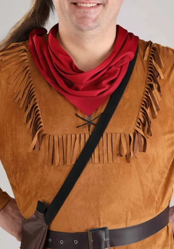 Vista 4 de Disfraz Plus Size de Davy Crockett / William Clark para Hombre Multicolor