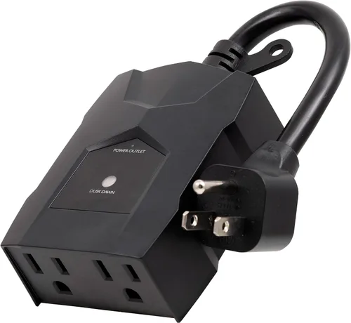 Vista 10 de UltraPro Sensor de Atardecer a Amanecer para Exteriores, Temporizador de Luz de Doble Toma, Cuenta Regresiva de 8/6/4/2 Horas, Resistente a