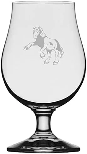 Vista 31 de Abaco Barb Body Horse - Vaso de cerveza Iona grabado (13.25 onzas)