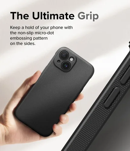 Vista 4 de Ringke Onyx - Funda para iPhone 15 Case, [Se Siente Bien en la Mano] resistente al aceite y a la suciedad, cubiertas individuales para lentes