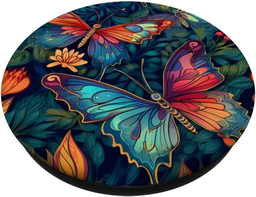 Vista 2 de PopGrip intercambiable de mariposas caleidoscópicas
